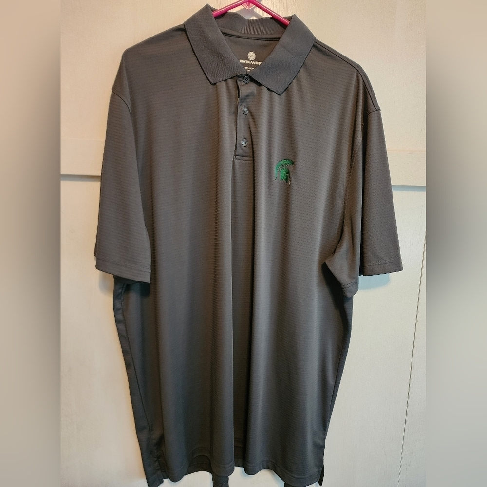 Preowned Level Wear XXL Michigan State Spartans Polo‎